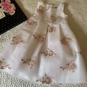 Janie and Jack White and Pink Floral Dress